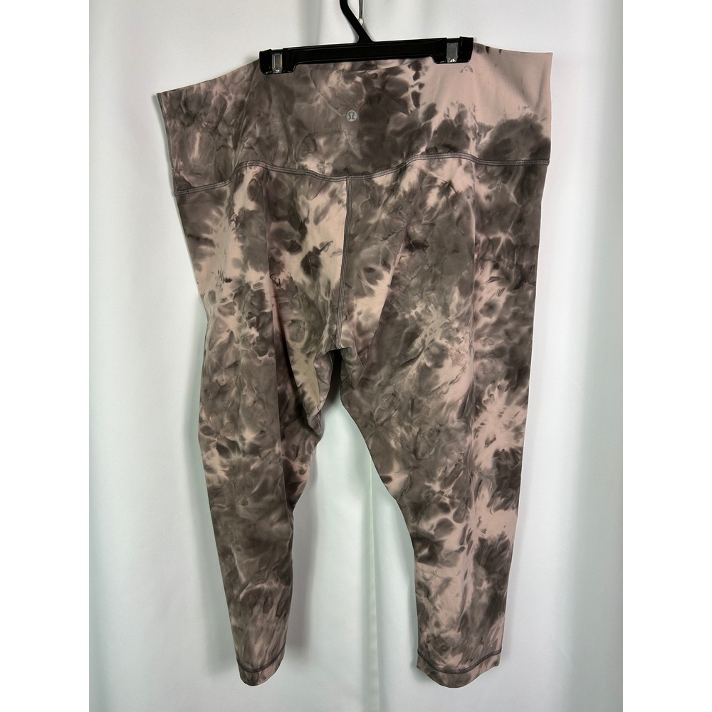 Lululemon Align High Rise Crop 23 Diamond Dye Pink Graphite Grey Leggings 20